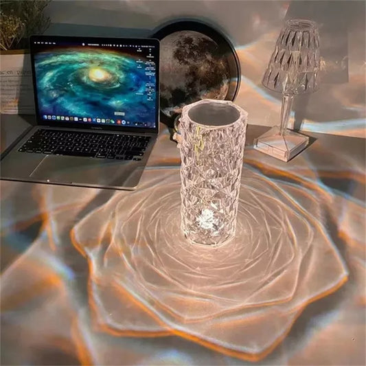 Rose Crystal Lamp Touch Control Color Changing