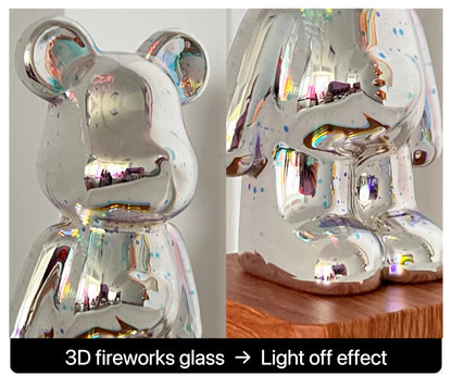 3D Fireworks Bear Night Light