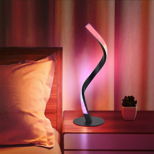 Spiral Table Lamp Compatible with Amazon Alexa and Google Home