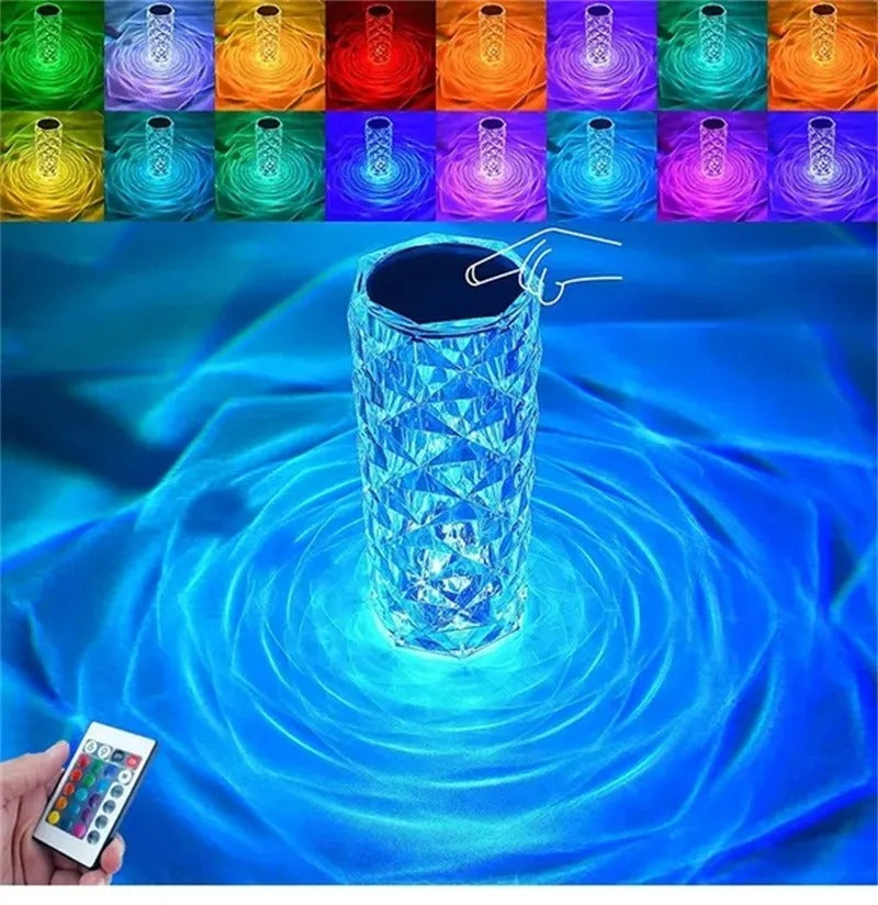 Rose Crystal Lamp Touch Control Color Changing