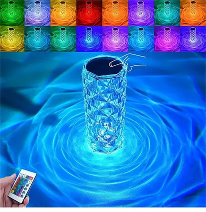 Rose Crystal Lamp Touch Control Color Changing