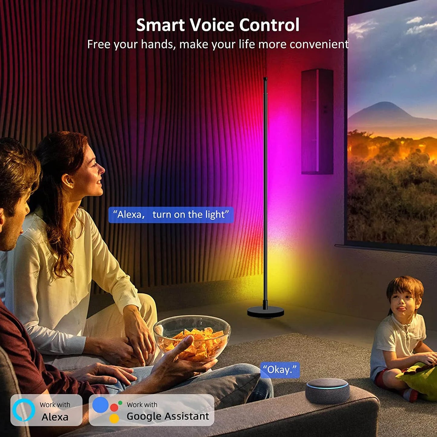 Voice Control Smart Floor Lamp