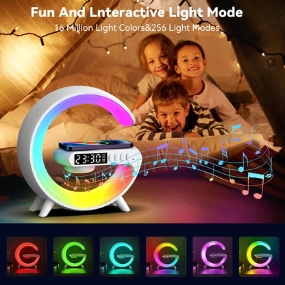 Multifunction Wireless Charger, Bluetooth Speaker Night Light Fast Charging Station