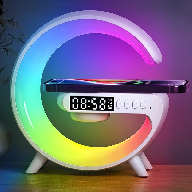 Multifunction Wireless Charger, Bluetooth Speaker Night Light Fast Charging Station